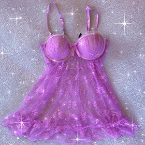 Black Fuchsia by Secret Lace Chemise